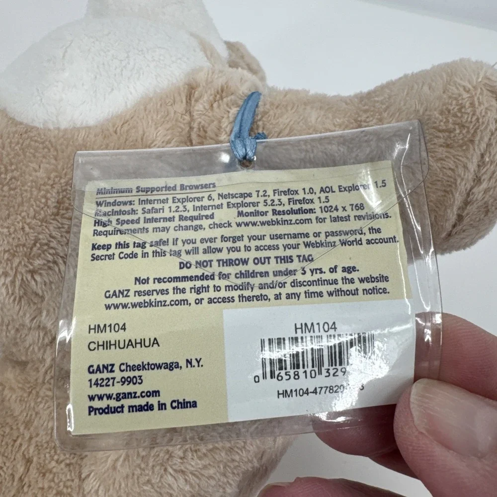 GANZ Webkinz CHIHUAHUA Dog‎ Plush ~ HM104 ~ NEW with Sealed Code